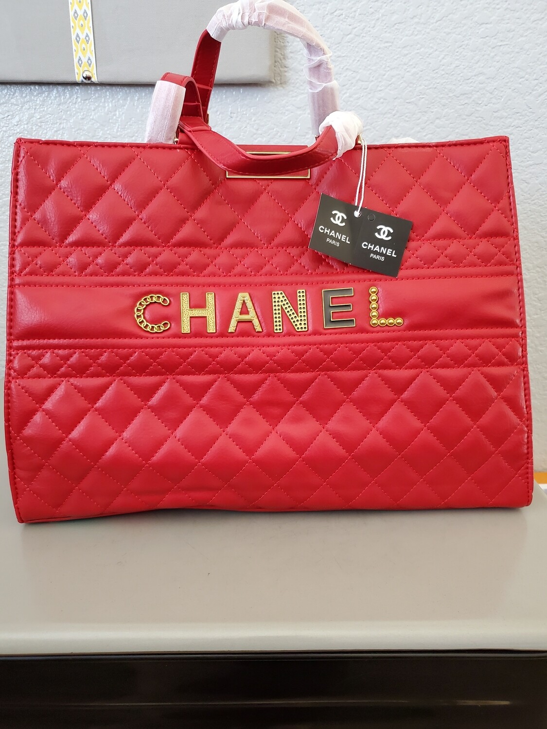 Chanel Red large tote