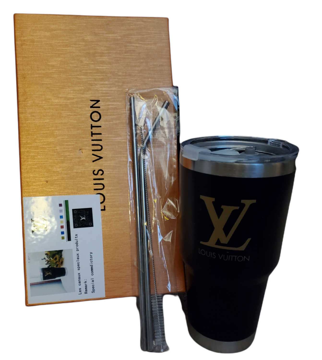 LV Black Tumber Stainless Steel Travel Cup
