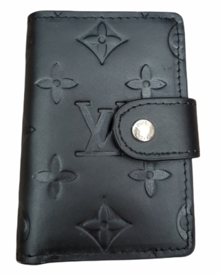 LV Black Snap Credit Card Wallet