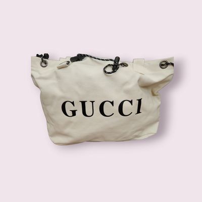 Gucci Canvas Drawstring Tote