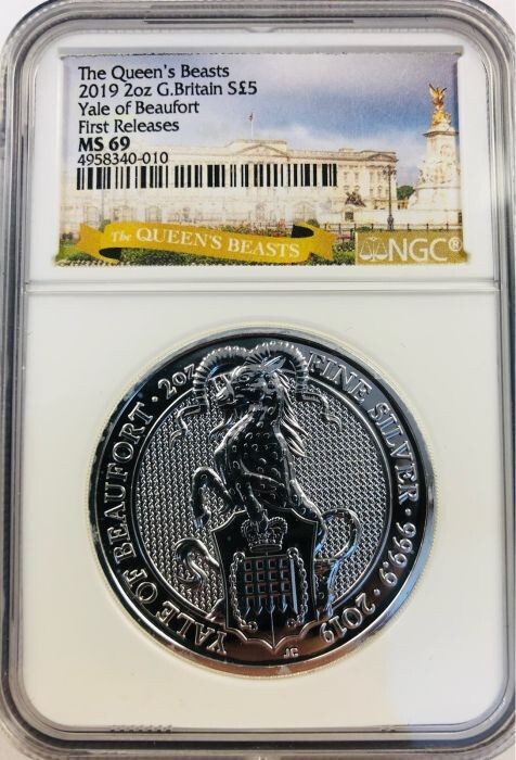 2019 Queens Beast Yale of Beaufort NGC MS69