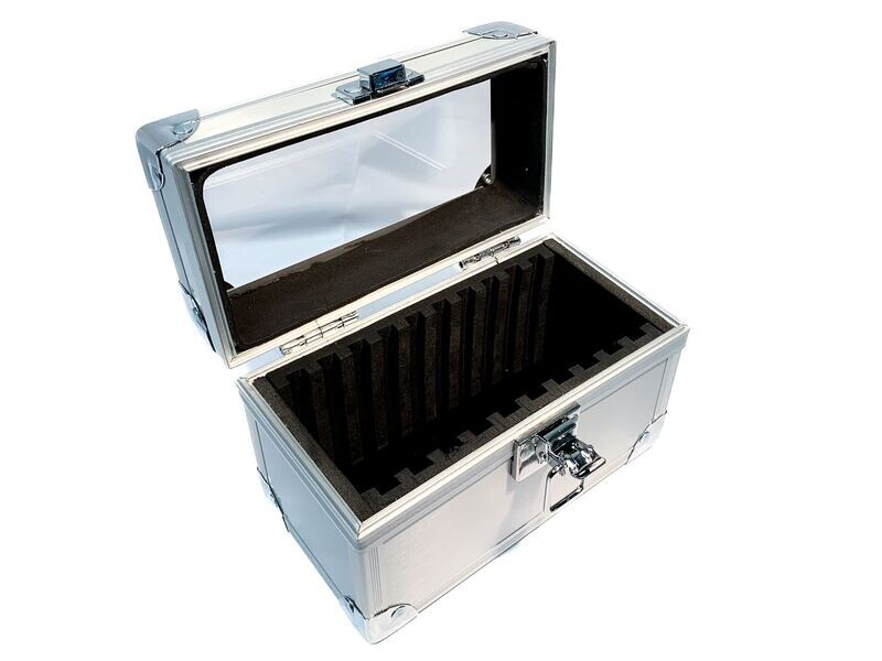 10 Coin Aluminum Coin Storage Box with see-through lid