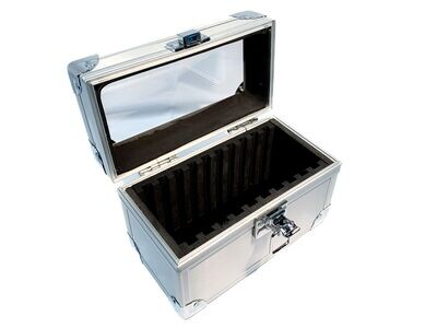 10 Coin Aluminum Coin Storage Box with see-through lid