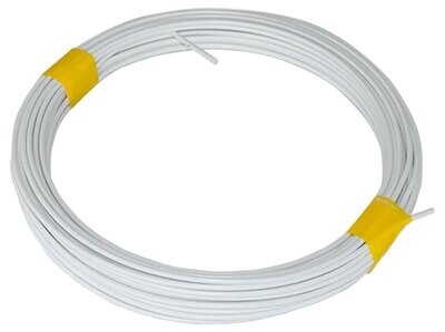 Cavetto stendibiancheria plastificato bianco  2,1/2,8 mm x 20 mt