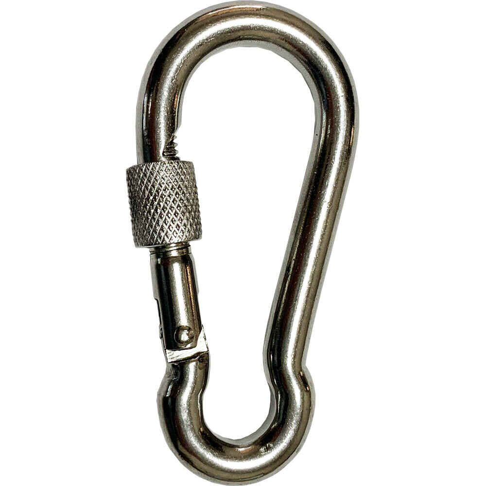 Moschettone con ghiera inox