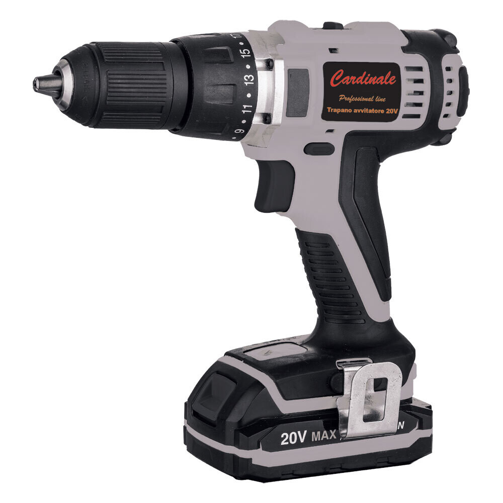 Trapano avvitatore a batteria al litio da 20V - 2Ah Cardinale top line