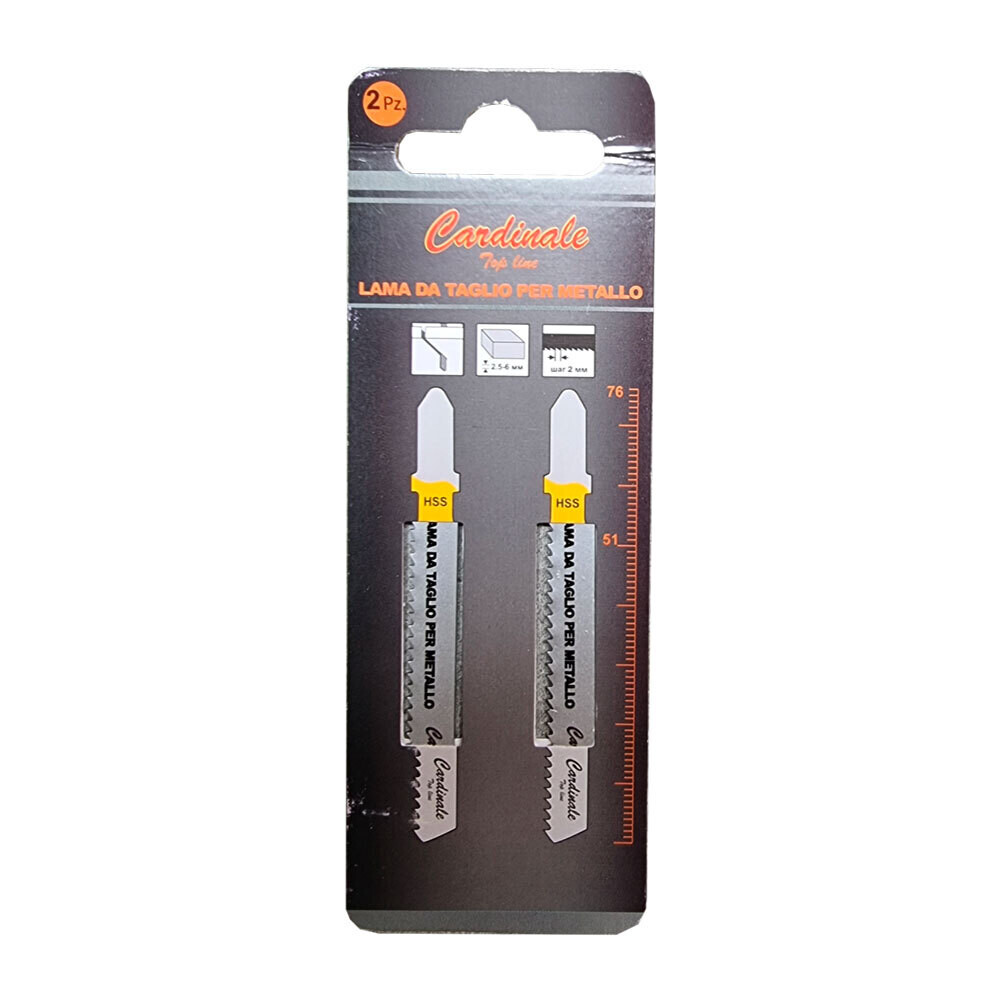 Lama per ferro seghetto alternativo CARDINALE TOP LINE 76 mm- conf. 2 pezzi