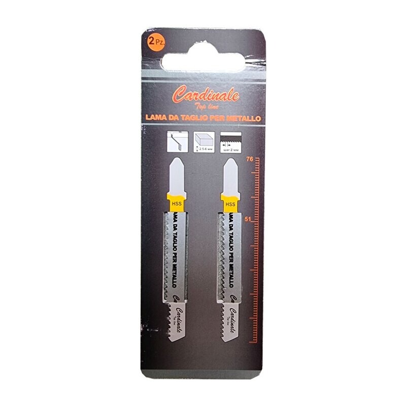 Lama per ferro seghetto alternativo CARDINALE TOP LINE 76 mm- conf. 2 pezzi