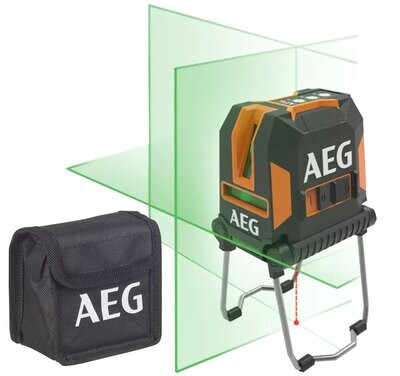 Livella laser verde con piombo &#39;CLG330-K&#39; AEG 3 linee - Portata fino a 30 metri
