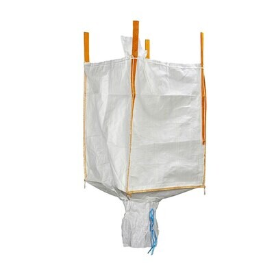 SACCONE IN POLIPROPILENE CON VALVOLA DI SCARICO &#39;BIG BAG&#39; cm90x90x120h - Portata 1000 Kg