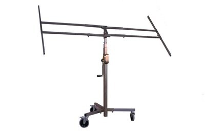 ALZALASTRE TELESCOPICO A CREMAGLIERA CON RUOTE 110x76 cm - 153h