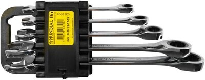 Serie chiavi combinate a cricchetto MUNDIAL 5 pezzi (8-19 mm)