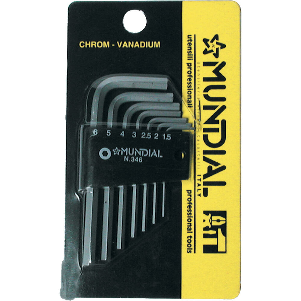 Serie chiavi esagonali MUNDIAL 7 pezzi (1,5 - 6 mm)
