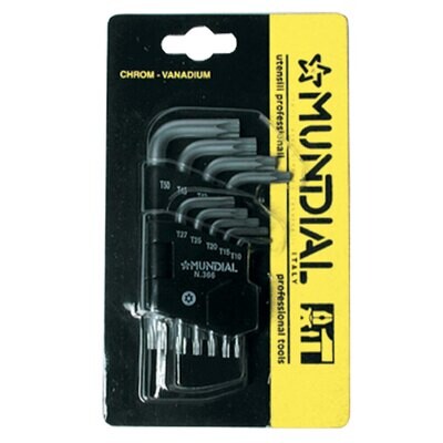 Serie chiavi torx MUNDIAL 9 pezzi (TX 10-15)