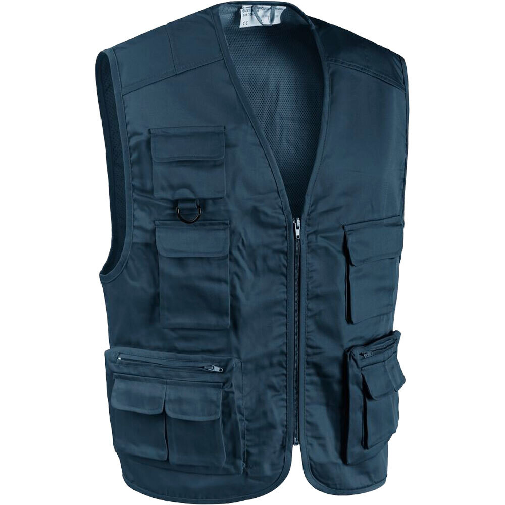 GILET MULTITASCHE &#39;STAR&#39; BLU