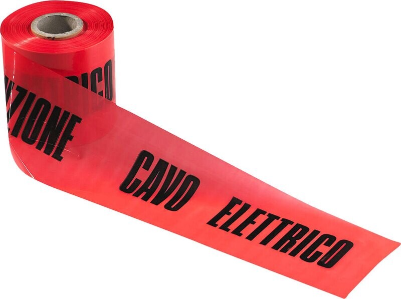 NASTRO SEGNALETICO &#39;ATTENZIONE CAVO ELETTRICO&#39; cm 10x200 mt