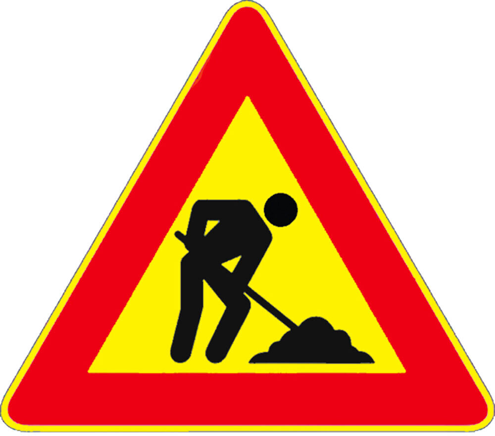 SEGNALE CANTIERE FIG. 383 &#39;LAVORI IN CORSO&#39; 90 cm