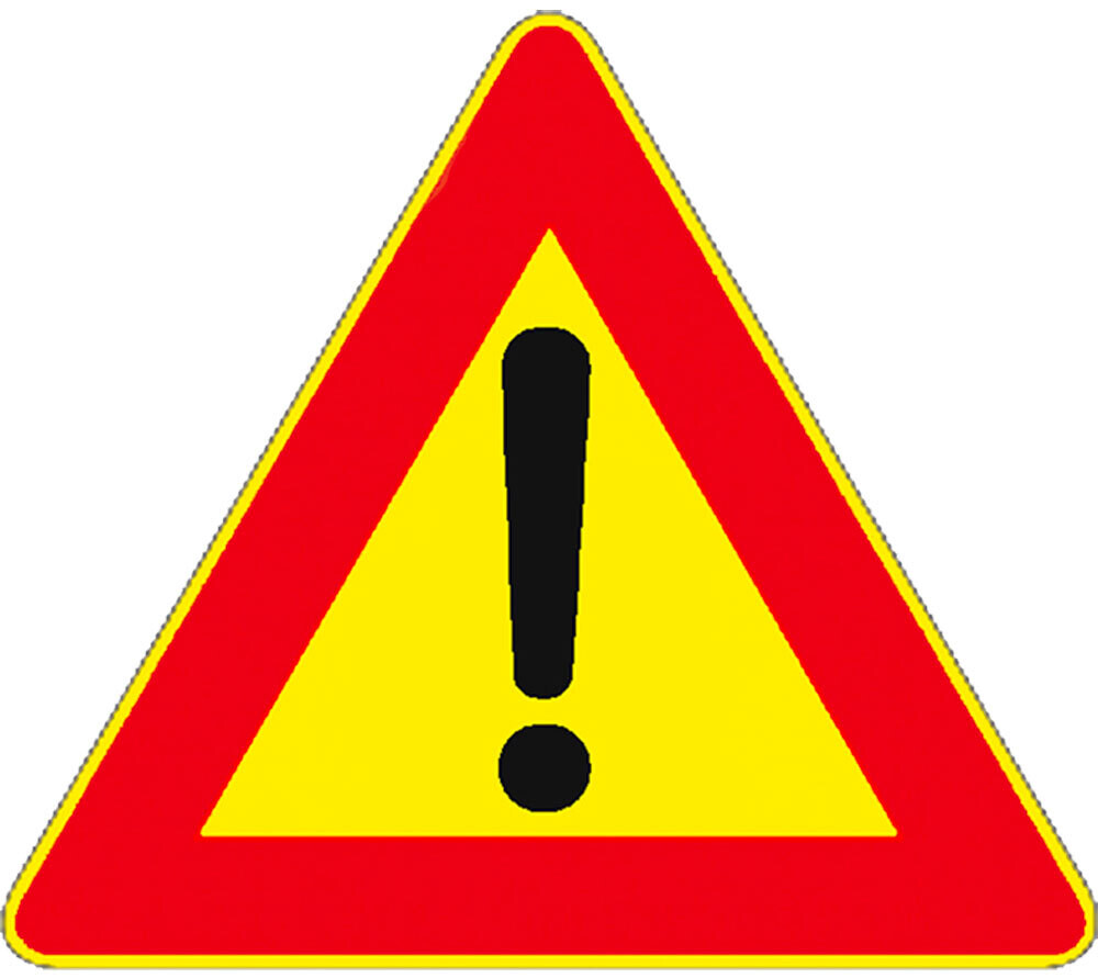 SEGNALE CANTIERE FIG. 35G &#39;PERICOLO GENERICO&#39; 90 cm