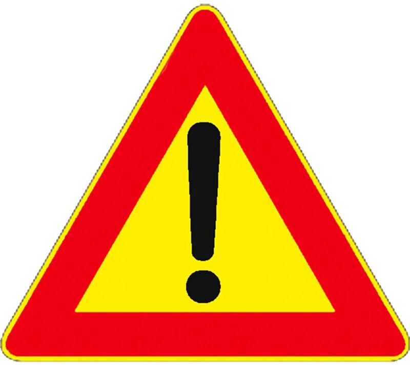 SEGNALE CANTIERE FIG. 35G &#39;PERICOLO GENERICO&#39; 90 cm
