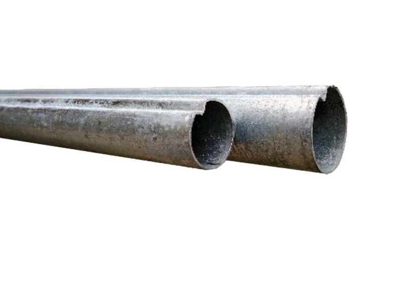 PALO TUBOLARE IN FERRO ANTIROTAZIONE PER SEGNALETICA  60 mm x 3,30 mt