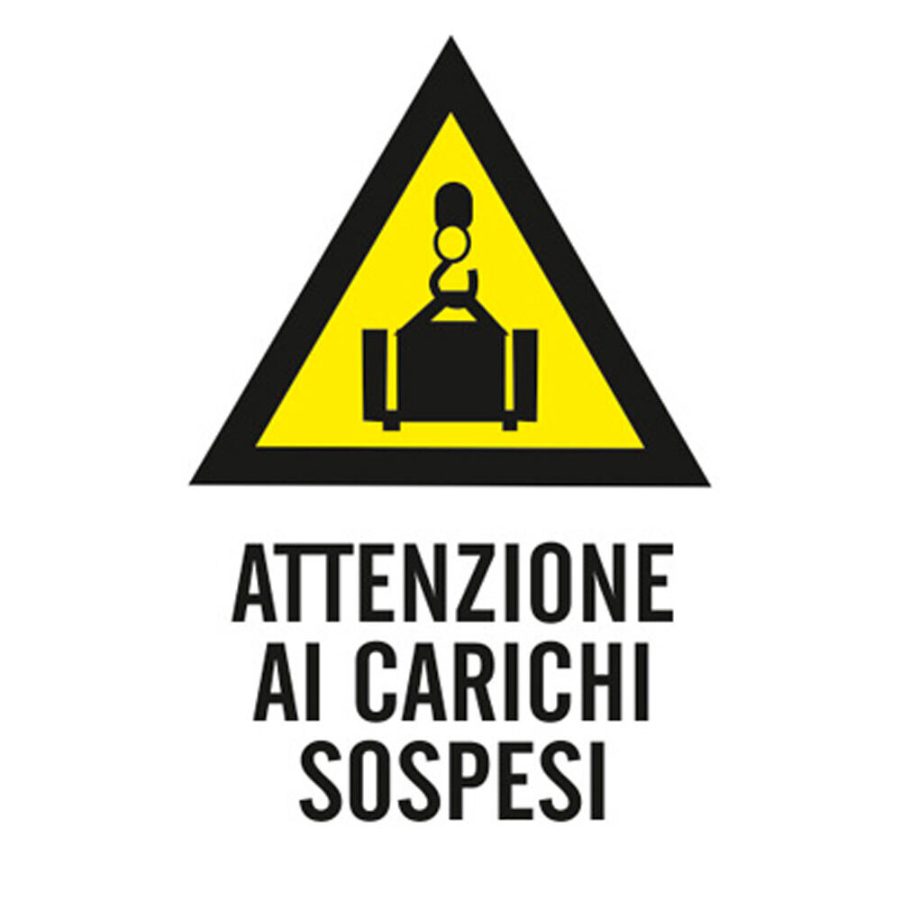 CARTELLO &#39;ATTENZIONE AI CARICHI SOSPESI&#39; - 10 pz