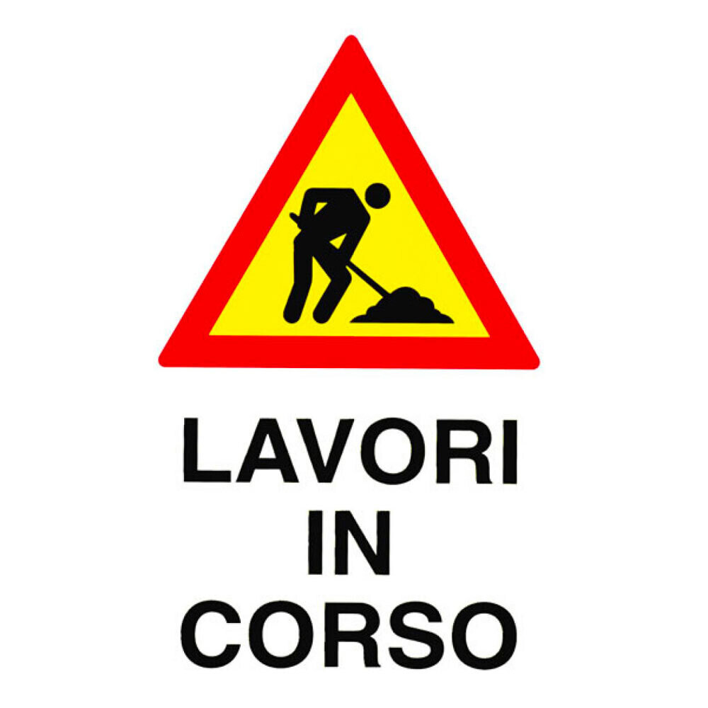 CARTELLO &#39;LAVORI IN CORSO&#39; 40x60 cm - 10 pz