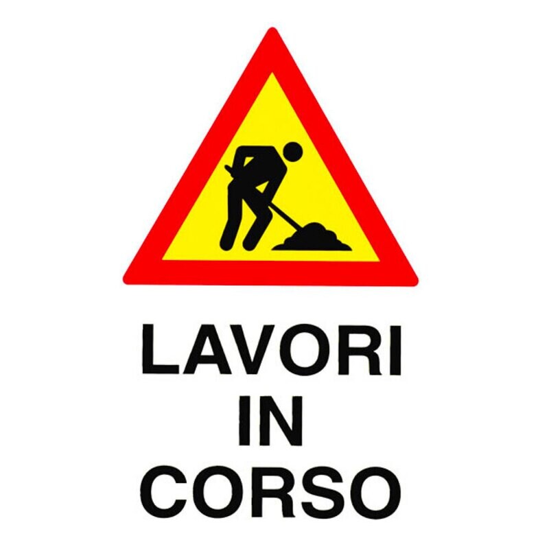 CARTELLO &#39;LAVORI IN CORSO&#39; 40x60 cm - 10 pz