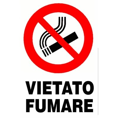 CARTELLO &#39;VIETATO FUMARE&#39; 20x30 cm - 10 pz