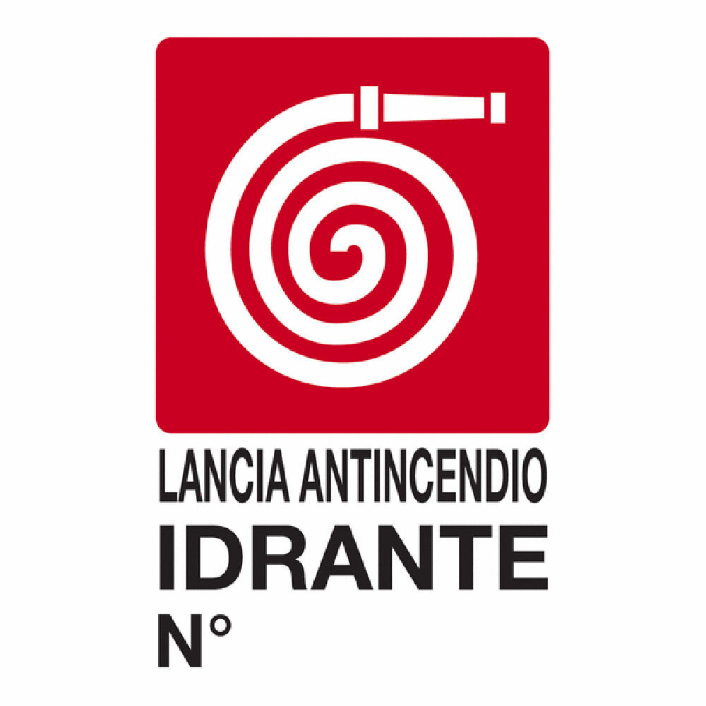 CARTELLO &#39;IDRANTE N°&#39; 20x30 cm - 10 pz