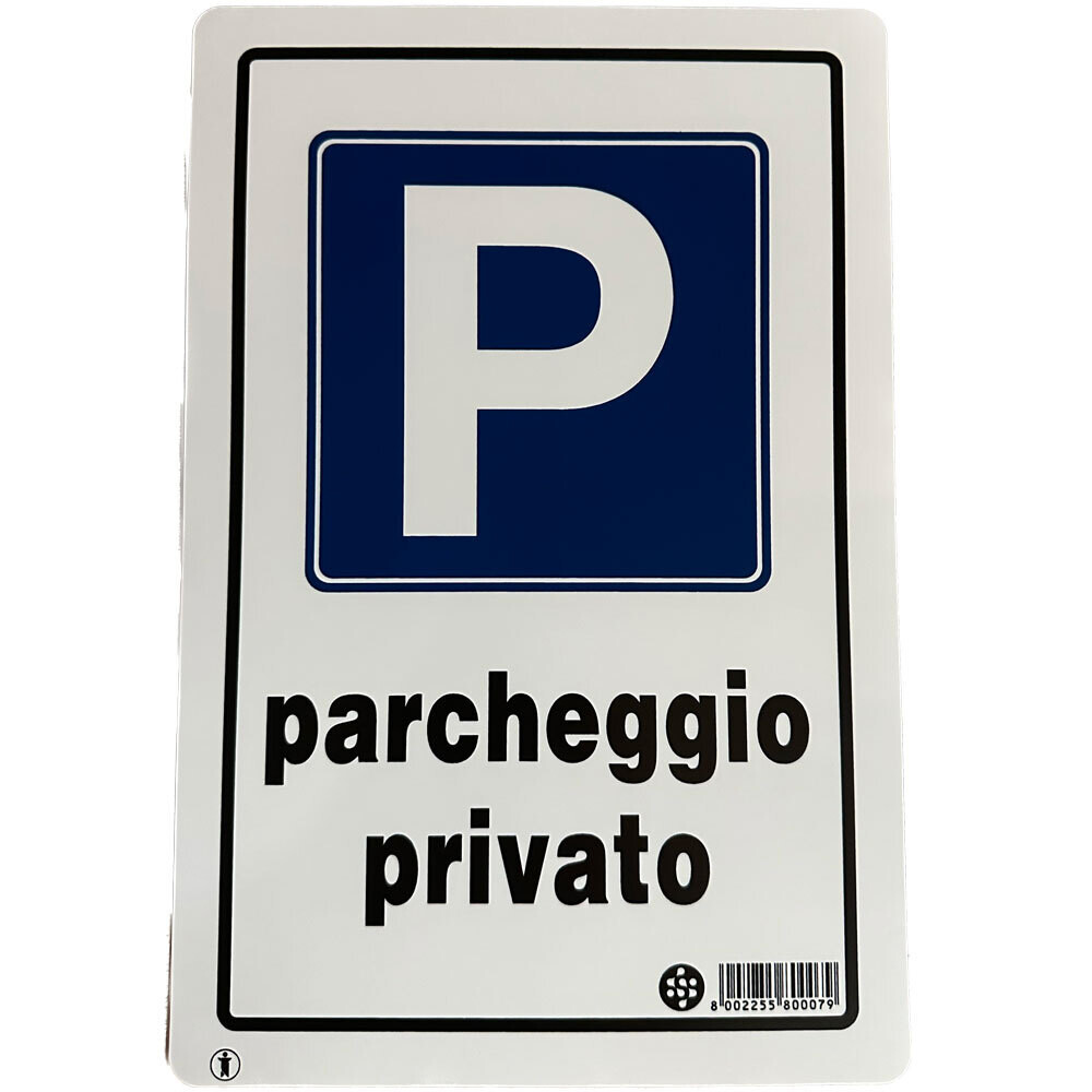CARTELLO &#39;PARCHEGGIO PRIVATO&#39; 20x30 cm - 10 pz