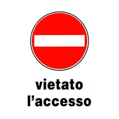 CARTELLO &#39;VIETATO L&#39;ACCESSO&#39; 20x30 cm - 10 pz