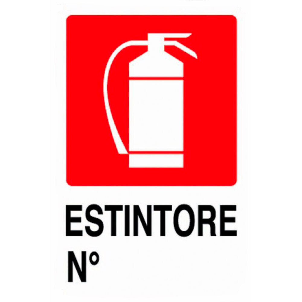 CARTELLO &#39;ESTINTORE N°&#39; 20x30 cm - 10 pz