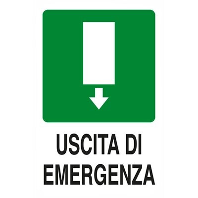 CARTELLO &#39;USCITA DI EMERGENZA&#39; 20x30 cm - 10 pz