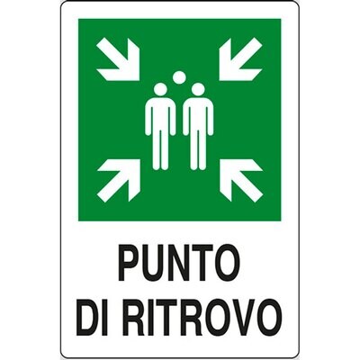 CARTELLO&#39; PUNTO DI RITROVO&#39; 20x30 cm - 10 pz