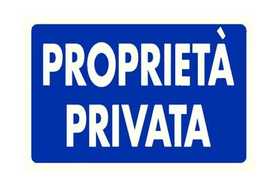 CARTELLO &#39;PROPRIETA&#39; PRIVATA&#39; 20x30 cm - 10 pz