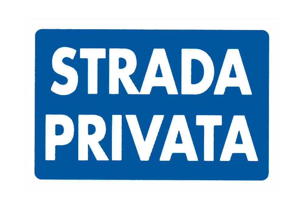 CARTELLO &#39;STRADA PRIVATA&#39; 20x30 cm - 10 pz