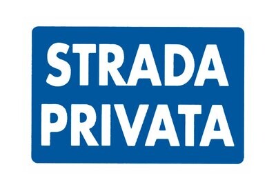 CARTELLO &#39;STRADA PRIVATA&#39; 20x30 cm - 10 pz