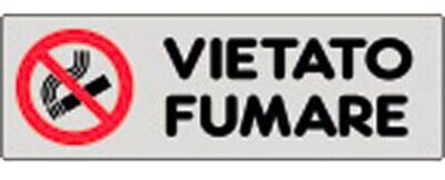 ETICHETTA &#39;VIETATO FUMARE&#39; 15x5 cm - 10 pz