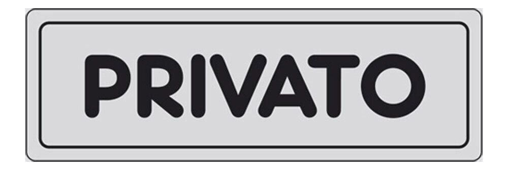 ETICHETTA &#39;PRIVATO&#39; 15x5 cm - 10 pz