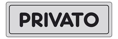 ETICHETTA &#39;PRIVATO&#39; 15x5 cm - 10 pz