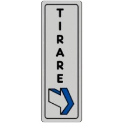 ETICHETTA &#39;TIRARE&#39; CON FRECCIA 15x5 cm - 10 pz
