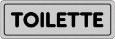ETICHETTA &#39;TOILETTE&#39; 15x5 cm - 10 pz