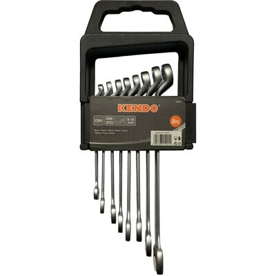 Serie chiavi combinate con supporto KENDO 8 PEZZI Contenuto 8-19 mm