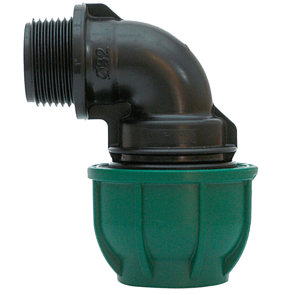 GOMITO A 90° A STRINGERE CON DERIVAZIONE FIL. MASCHIO