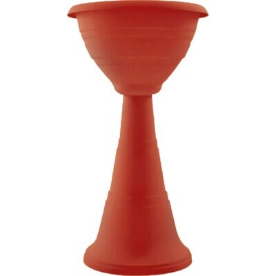 FIORIERA &#39;CAMPANA&#39; A COLONNA  39x70h - colore terracotta