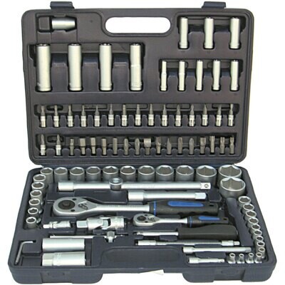 Serie chiavi a bussola in valigetta 108 pezzi - 1/4&quot;-1/2&quot;