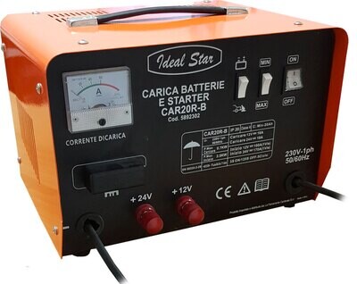 Caricabatteria &#39;CAR 20 R-B&#39; IDEAL STAR Funzione Starter - Tensione 12/24 V