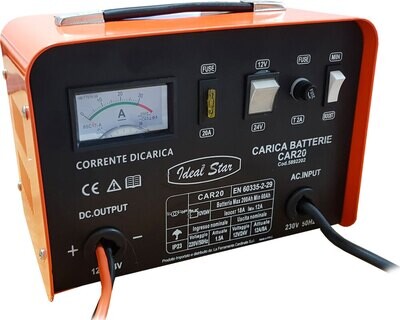 Caricabatteria &#39;CAR 20&#39; IDEAL STAR Tensione 12/24 V
