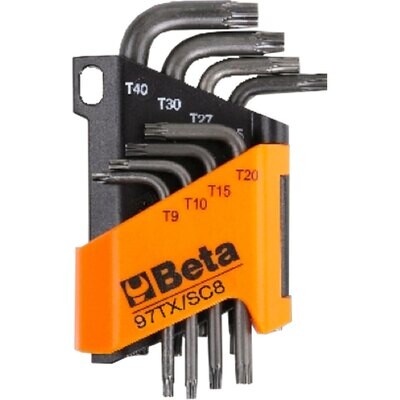 SERIE CHIAVI MASCHIO PIEGATE TORX ART. 97TX/SC8 BETA 8 pezzi - T9-T40
