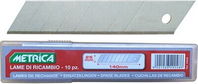 Lama per cutter professionale METRICA 18x42,5x0,45 mm - confezione 10 pezzi